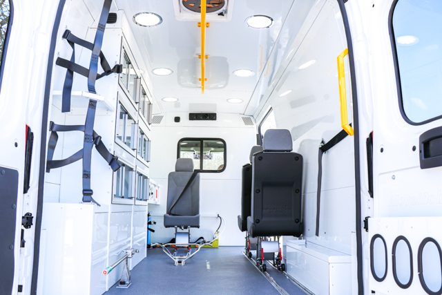 mobile medical van rear view