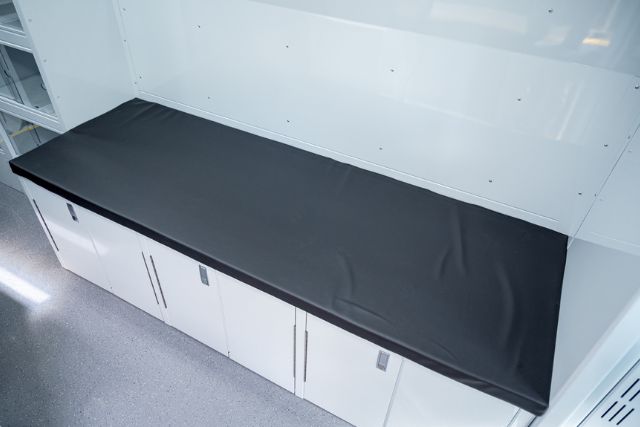Exam bed with under-bed storage