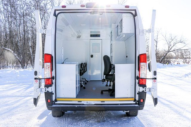 Mobile overdose prevention van rear opening