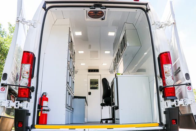 Back of a Mobile Clinic Van